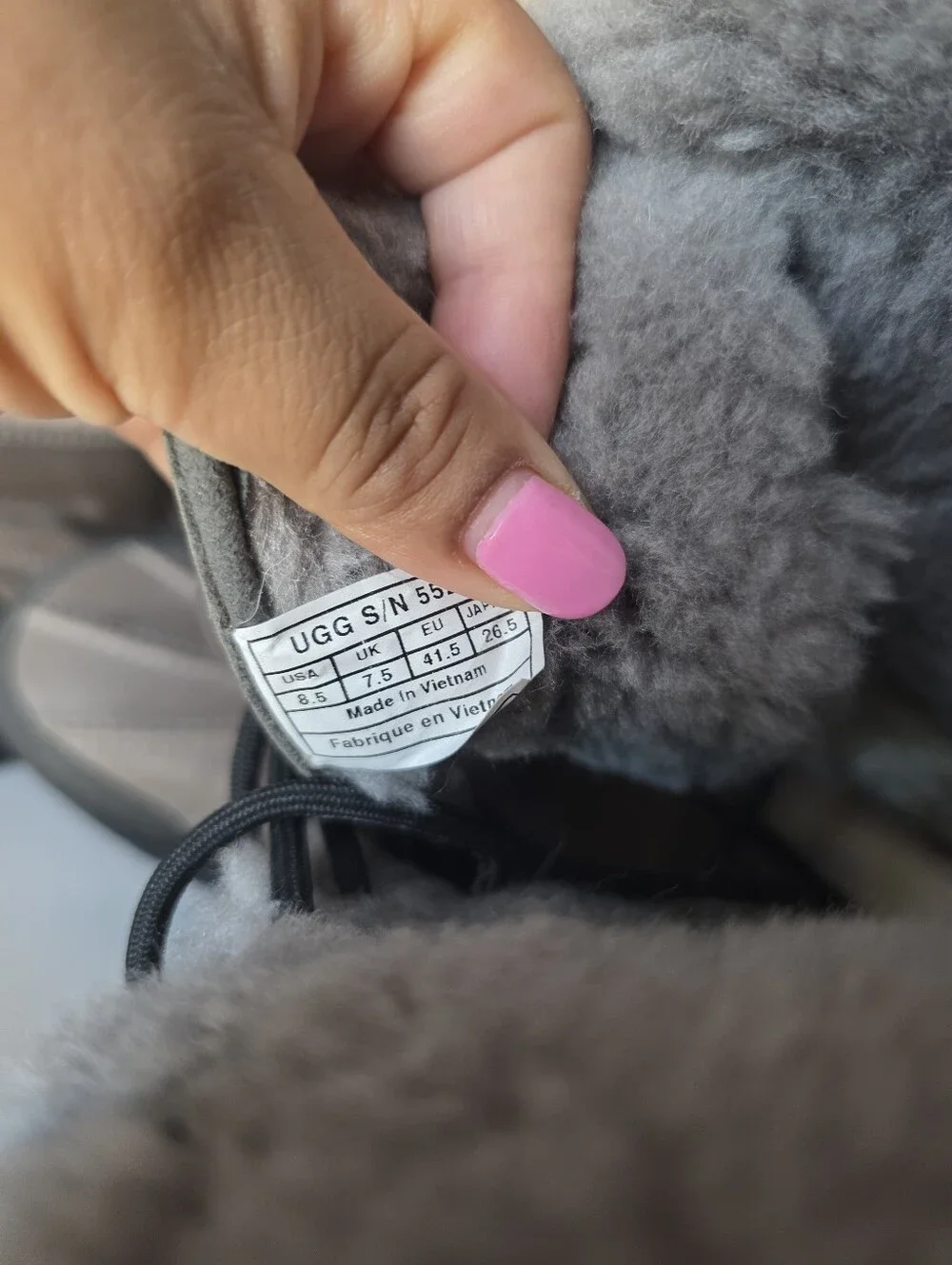 UGG Sheepskin-Lined Winter Boots in Dark Brown and Black